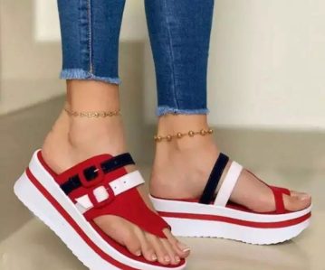 Summer New Women’s Sandals Large Sandals Thick Sole Clip Toe Belt Buckle FashionwishAmazon toe color women’s slippers