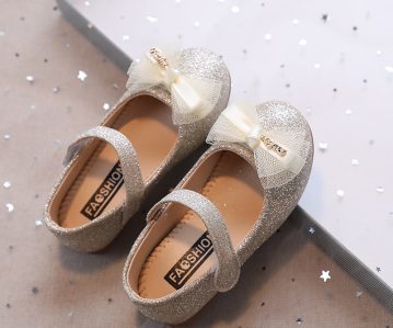 Girls’ Shoes Princess Shoes Spring and Autumn New Children’s Soft Sole Versatile Mesh Bow Single Shoes Little Girls’ Early Autumn Fashionable Leather Shoes