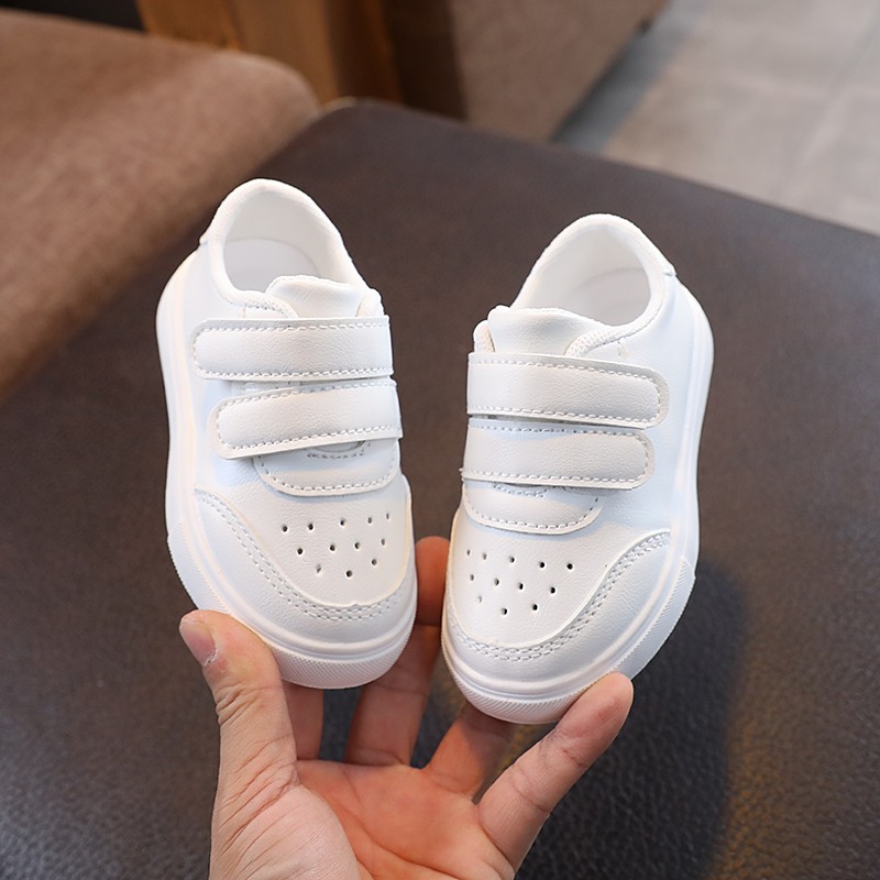 Spring and Autumn Single Shoes Baby Shoes White Soft soled Walking Shoes0-3Boys and young children’s shoes, children’s leather shoes, small white shoes, board shoes